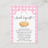 Pink Coquette Pie Book Request Begleitkarte (Vorderseite)