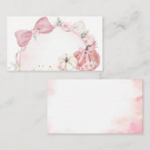 Pink Coquette Pumpkin Baby Duschkarte Begleitkarte (Vorne/Hinten)