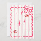 Pink Coquette She is Ready to POP Invitation Einladung (Rückseite)