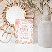 Pink Coquette Spa Party Birthday Einladung