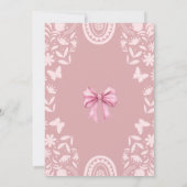 Pink Coquette Talavera Cielito Lindo First Fiesta Einladung (Rückseite)