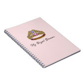 Pink Coquette Tiara & Bow Spiral Notebook Notizblock (Rechte Seite)