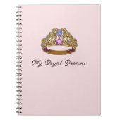 Pink Coquette Tiara & Bow Spiral Notebook Notizblock (Vorderseite)