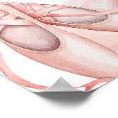 Pink Coquette Tutu Cute Ballerina Birthday Poster (Ecke)