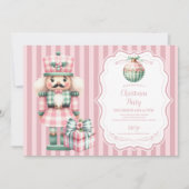 Pink Coquette Weihnachten Einladung (Vorderseite)