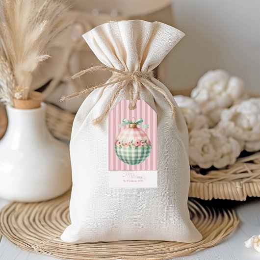 Pink Coquette Weihnachten Geschenkanhänger