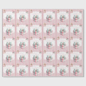 Pink Coquette Weihnachten Geschenkpapier (Flach)