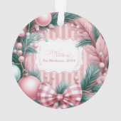 Pink Coquette Weihnachten Ornament (Rückseite)