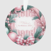 Pink Coquette Weihnachten Ornament (Vorderseite)