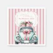 Pink Coquette Weihnachten Serviette (Vorderseite)