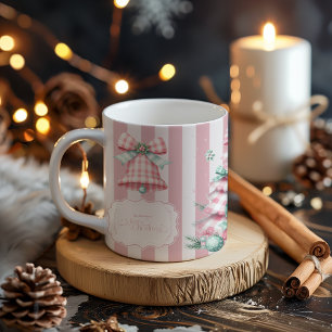 Pink Coquette Weihnachten Zweifarbige Tasse