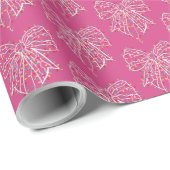 Pink Coquette Weihnachtscremes Geschenkpapier (Rolleneckpunkt)