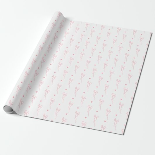Pink Coquette Wrapping Paper Geschenkpapier (Ungerollt)