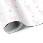 Pink Coquette Wrapping Paper Geschenkpapier (Rolleneckpunkt)