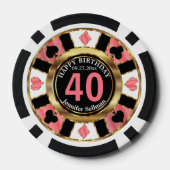 Pink Coral Casino Chip Las Vegas - Birthday (Rückseite)