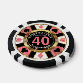 Pink Coral Casino Chip Las Vegas - Birthday (Einzeln)