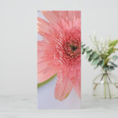 Pink Coral Chrysanthemum Ihre Text Flat Card (Stehend Vorderseite)