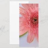 Pink Coral Chrysanthemum Ihre Text Flat Card (Vorne/Hinten)