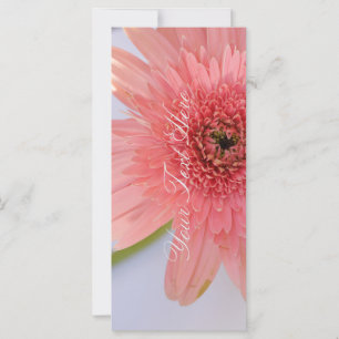 Pink Coral Chrysanthemum Ihre Text Flat Card