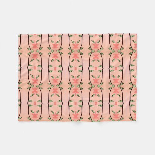 Pink Coral Designer Fleece Blanket (Vorderseite (Horizontal))