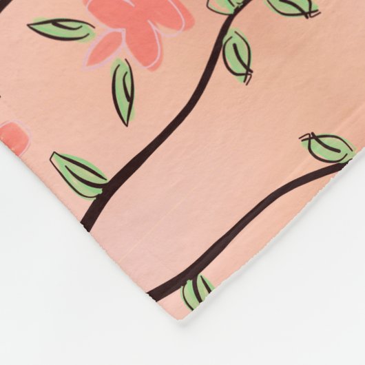 Pink Coral Designer Fleece Blanket (Ecke)
