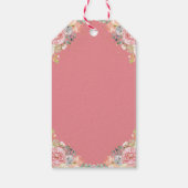 Pink Coral Floral First Heilige Kommune Vielen Dan Geschenkanhänger (Rückseite)