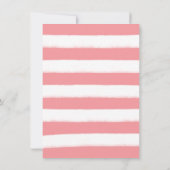 Pink Coral & Jellyfish Kinderdusche Einladung (Rückseite)