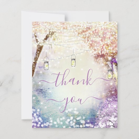 Pink Coral Lila Blue Forest Mairytale Wedding (Vorderseite)