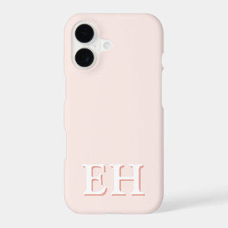 Pink & Coral | Minimalistisches modernes Initialen