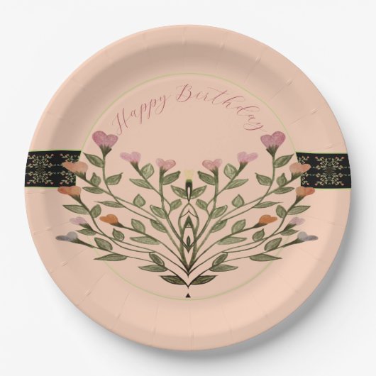 Pink Coral Pastel Pappteller (Vorderseite)