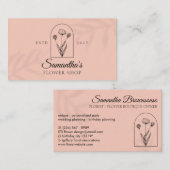 Pink Coral Pflanze Window Leaf Shadow Blume Visitenkarte (Vorne/Hinten)