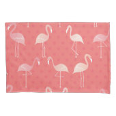 Pink Coral Red Flamingo Seamless Pattern Kissenbezug (Vorderseite)