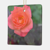 Pink Coral Rose Natur Fotografie Blume Pflanze Keramikornament (Links)