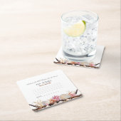 Pink Coral Seashells Pearls Starfish Driftwood Rechteckiger Pappuntersetzer (Vor Ort)