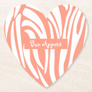 Pink Corp Striped Zebra Muster Trend personalisier Untersetzer
