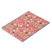 Pink Cosmetics Muster Glitter Notizblock (Linke Seite)