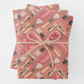 Pink Cosmetics Pattern Glitter Geschenkpapier Set (Beispiel)