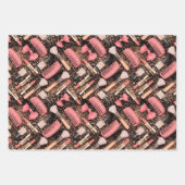 Pink Cosmetics Pattern Glitter Geschenkpapier Set (Vorderseite 3)