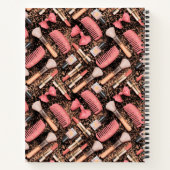 Pink Cosmetics Pattern Glitter Notizblock (Rückseite)