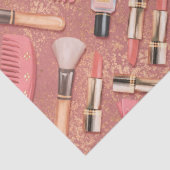 Pink Cosmetics Pattern Glitter  Seidenpapier (Detail)