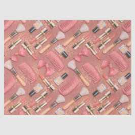 Pink Cosmetics Pattern Glitter  Seidenpapier