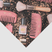 Pink Cosmetics Pattern Glitter  Seidenpapier (Detail)