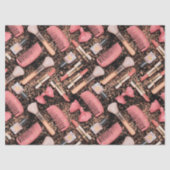 Pink Cosmetics Pattern Glitter  Seidenpapier (Vorderseite)