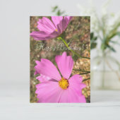Pink Cosmo Blume Sommergartenfotografie Karte (Stehend Vorderseite)