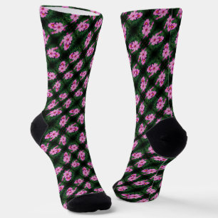 Pink Cosmos Blume Muster Socken