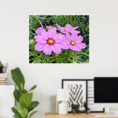 Pink Cosmos Blume Poster (Heimbüro)
