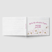 Pink Cosmos Blume Wedding Guest Book Gästebuch (Voll)
