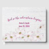 Pink Cosmos Blume Wedding Guest Book Gästebuch (Vorderseite)