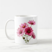 Pink Cosmos Flowers-23456 Kaffeetasse (Links)