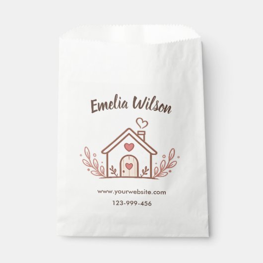 Pink Cottage Home Bäckerei Geschenktütchen (Vorderseite)
